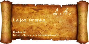 Lajos Aranka névjegykártya